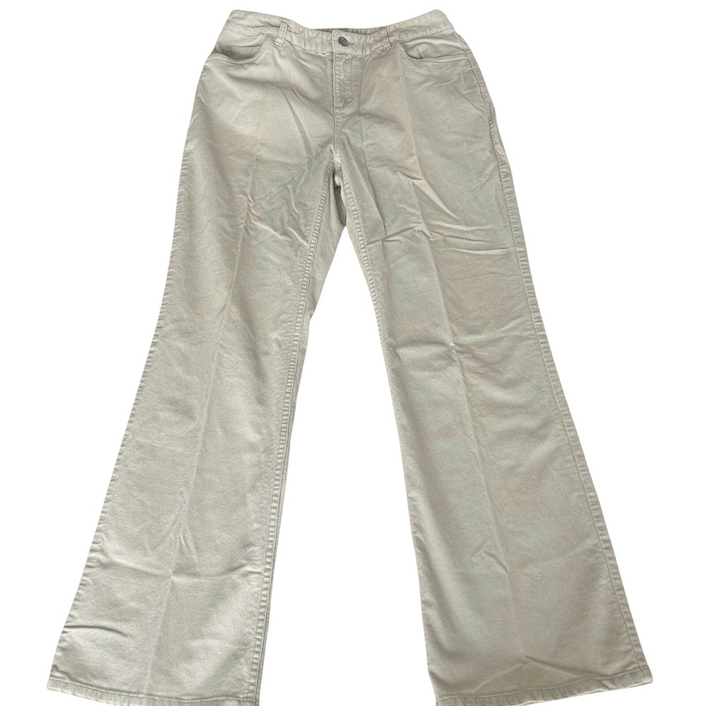 J.Jill Corduroy Pants Womens 6 Petite Cream Stretch Straight Leg Minimalist